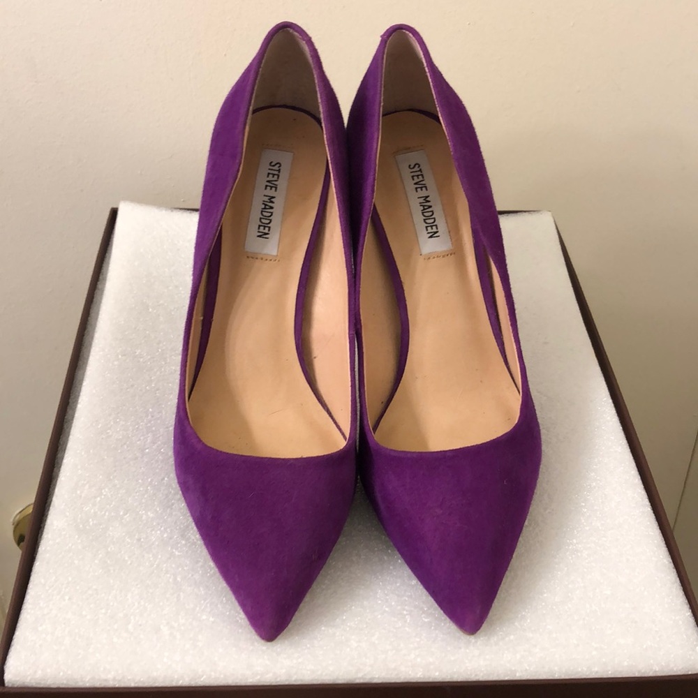 Steve Madden Purple Suede Heels